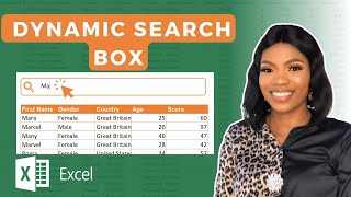 Download the video "Create a Dynamic Search Box in Excel to Find Anything within your Data!"