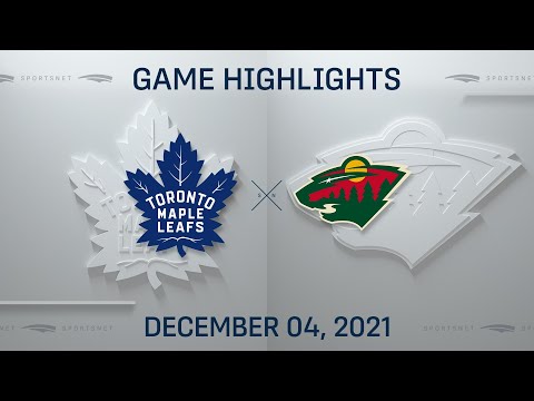 NHL Highlights | Maple Leafs vs. Wild - Dec. 4, 2021