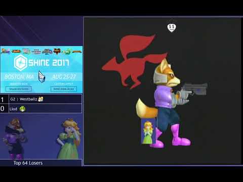 Shine 2017 SSBM - G2 | Westballz (Falco, Fox) vs. lloD (Peach) - Melee Top 96 LR2