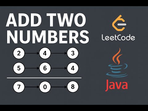 Leetcode 2 Add Two Numbers Medium Java Tutorial