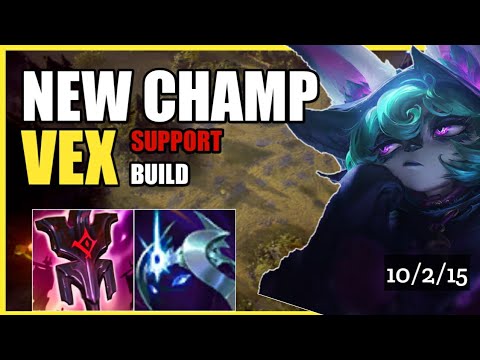 NEW CHAMPION VEX IS SO  BROKEN ! SUPPORT BUILD AND RUNES - League Of Legends