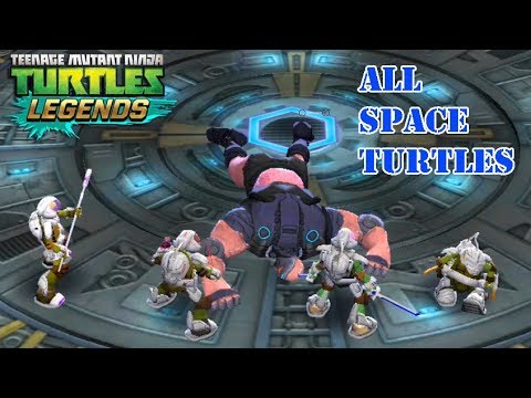 All 4 Space Turtles VS Movie Krang - UPDATE X - TMNT Legends
