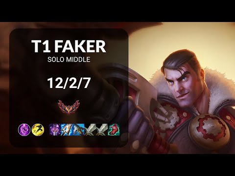 T1 Faker Jayce vs Azir MIDDLE - KR GRANDMASTER Patch 13.12