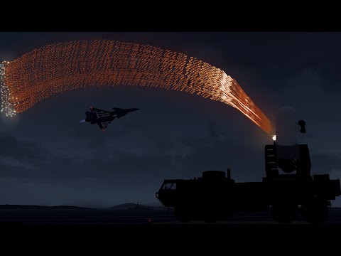 ArmA 3 - Fighter Aircrafts intercepted by C-RAM - Close Flyby - Phalanx CIWS - CRAM - Simulation
