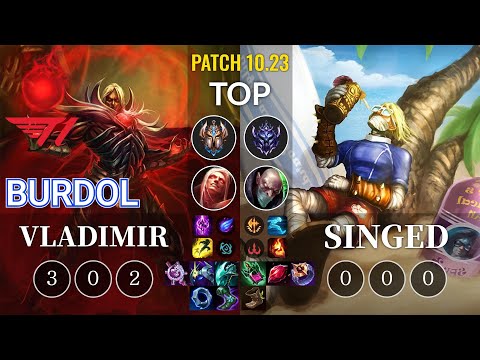 T1 Burdol Vladimir vs Singed Top - KR Patch 10.23