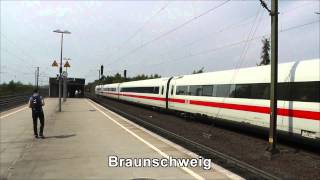 preview picture of video 'Tz 218, ICE 2 Braunschweig,  passiert Bahnhof Maschen, 6 5 2012'