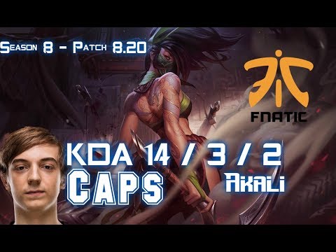 FNC Caps AKALI vs AATROX Mid - Patch 8.20 KR Ranked