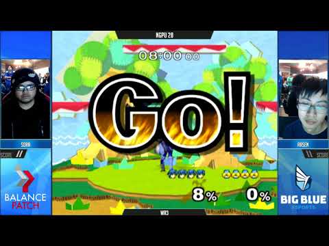 NGPU 28 SSBM - Sora (Marth) vs. Rasen (Sheik) - Melee WR3