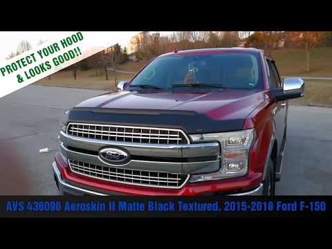 BEST LOOKING HOOD SHIELD/BUG DEFLECTOR! Ford F-150 2015-2018. AVS Aeroskin II Matte Black Textured
