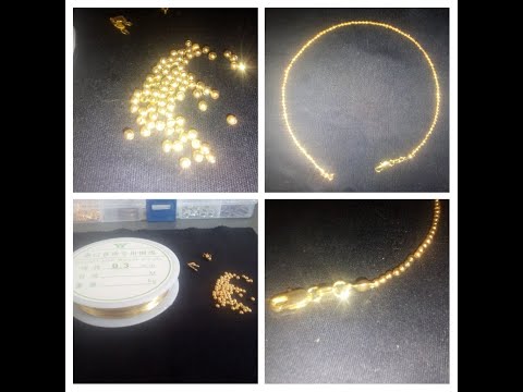 Making a Gold Bead Bracelet 02.(Jewellery)