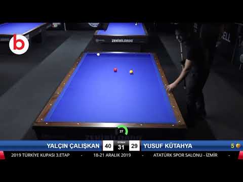 YALÇIN ÇALIŞKAN & YUSUF KÜTAHYA Bilardo Maçı - 2019 TÜRKİYE KUPASI 3.ETAP-FİNAL 1/16