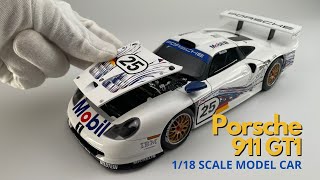 1997 Porsche 911 GT1 #25 | Autoart 1:18 scale diecast metal car model | 24 Hours of Le Mans