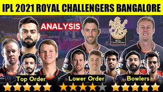 IPL 2021 - Royal Challengers Bangalore Analysis | IPL 2021 RCB RATINGS | RCB Team Analysis IPL 2021