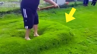 Unbelievable Mystery Revealed Under Backyard Grass! Watch Now!