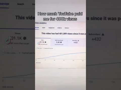 How much YouTube paid me for 400k views