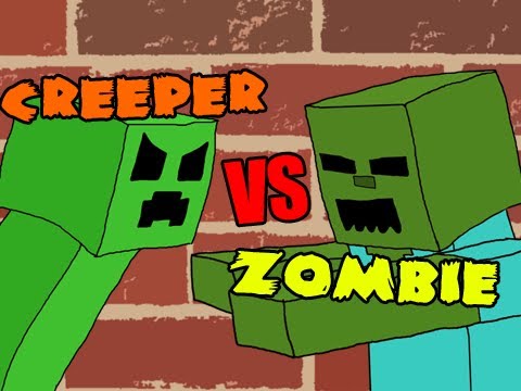RAP BATTLE - CREEPERS VS ZOMBIES!  (MINECRAFT SONG)