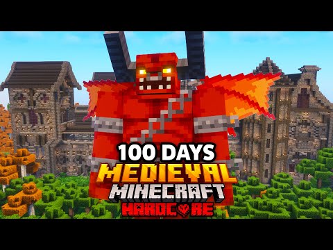 I Survived 100 Days in MEDIEVAL Minecraft Hardcore!