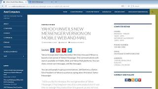 Yahoo - Unveils New Messenger Version on Mobile Web and Mail