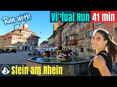 2022 Stein am Rhein Switzerland Wonderland | Running video for treadmill training | Virtual Run #40