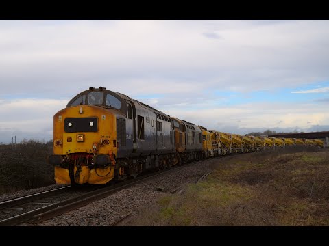 DRS 37422 & 37401 head 6Z10, 12.50 Whitemoor Yard - Stowmarket DGL