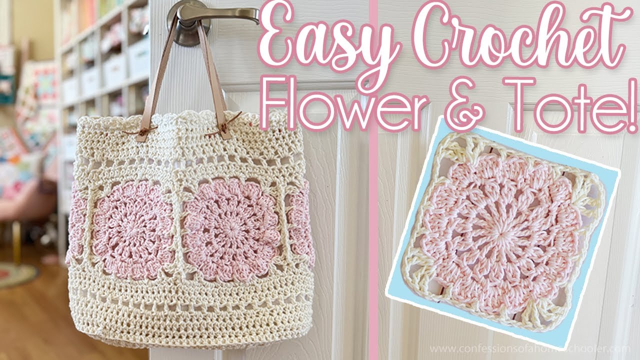 EASY CROCHET: Flower Tote Bag (Beginner-Friendly Crochet!)