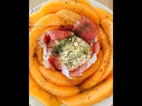 Fleur de Melon au Jambon de Parme et son coeur de Mozzarella