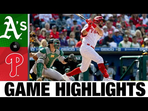 Athletics vs. Phillies Game Highlights (4/8/22) | MLB Highlights