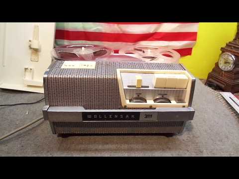DEMO OF VINTAGE 3M WOLLENSAK 1500 SS TUBE REEL TO REEL TAPE RECORDER FOR SALE