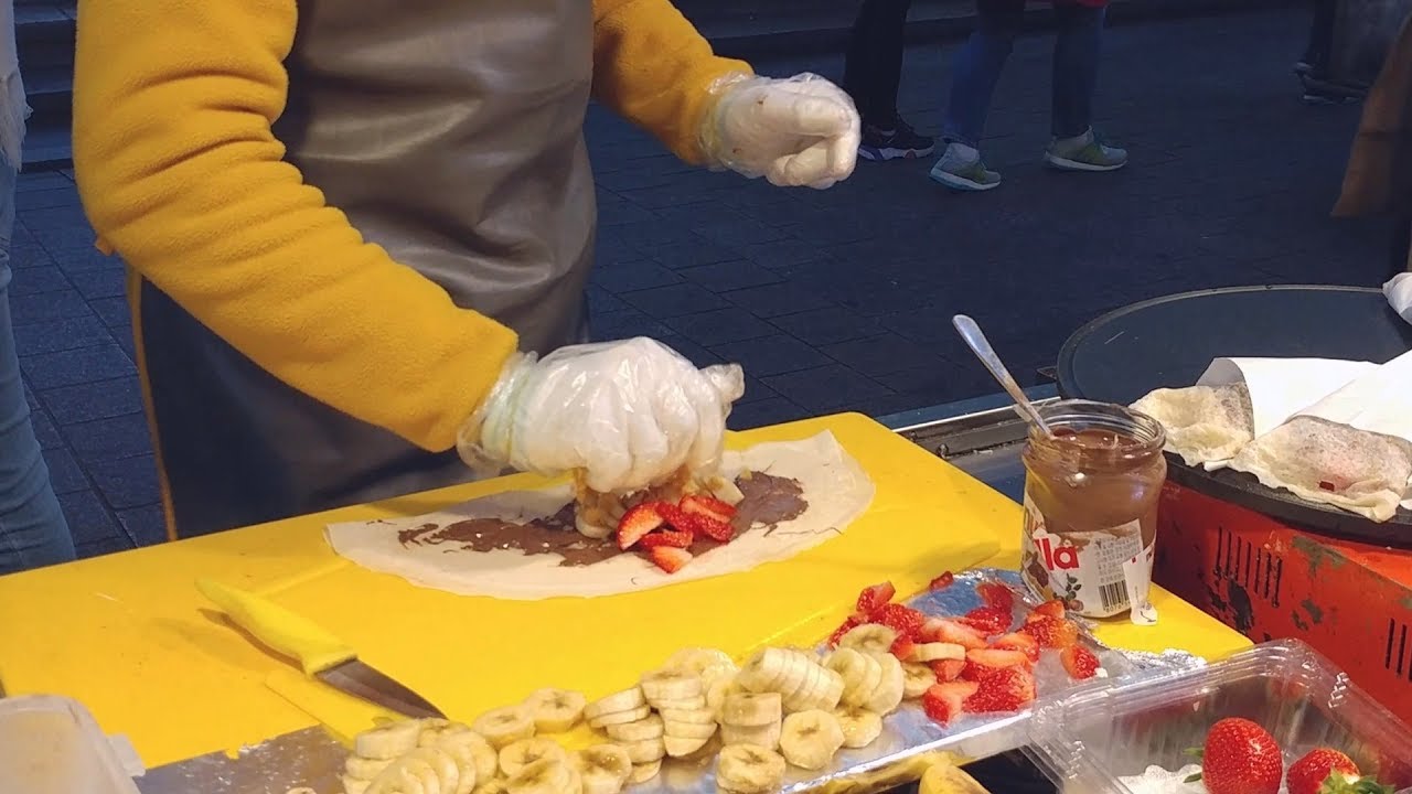 ⚡⚡ FAST WORKER 🍓Strawberry 🍌Banana Nutella Crepe