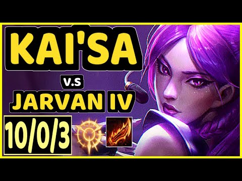 SPIRIT (KAI'SA) vs JARVAN IV - 10/0/3 KDA JUNGLE CHALLENGER GAMEPLAY - KR