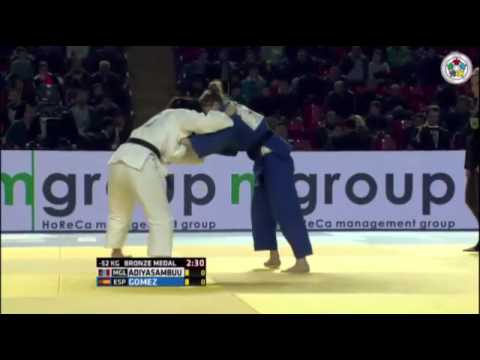 Judo Grand Prix Tbilisi 2015 Bronze -52kg ADIYASAMBUU Tsolmon (MGL) vs. GOMEZ Laura (ESP)