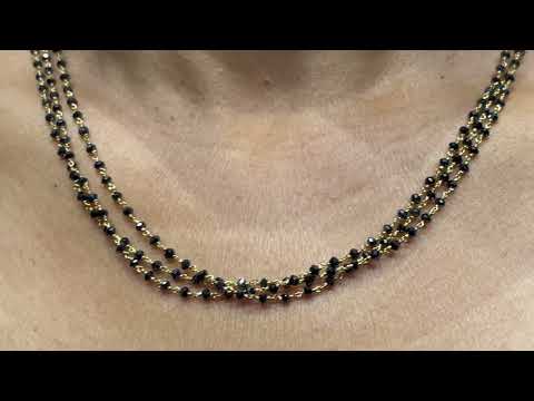Elegant 22K Gold Necklace for Women GN3664 | Luxurious Black Diamond Statement Piece | Shop Jewelry