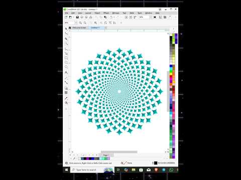 Beautiful Circular Star Pattern Design in Coreldraw