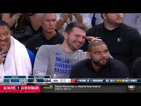Luka Doncic can't help but smile at Real Madrid’s dagger vs. the Mavs 😂 | NBA on ESPN