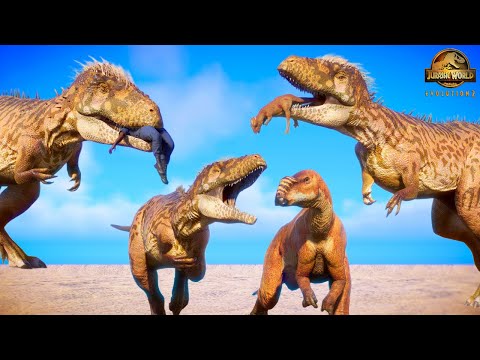 Hybrid Carcharodontosaurus Hunting Animations vs all other Dinosaurs and Humans
