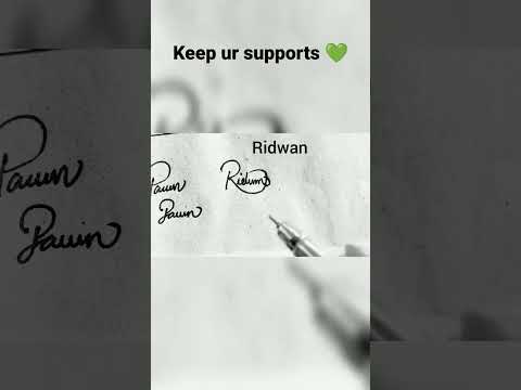 Ridwan's Signature Design|Style-Method #shorts #signature #signaturesignings