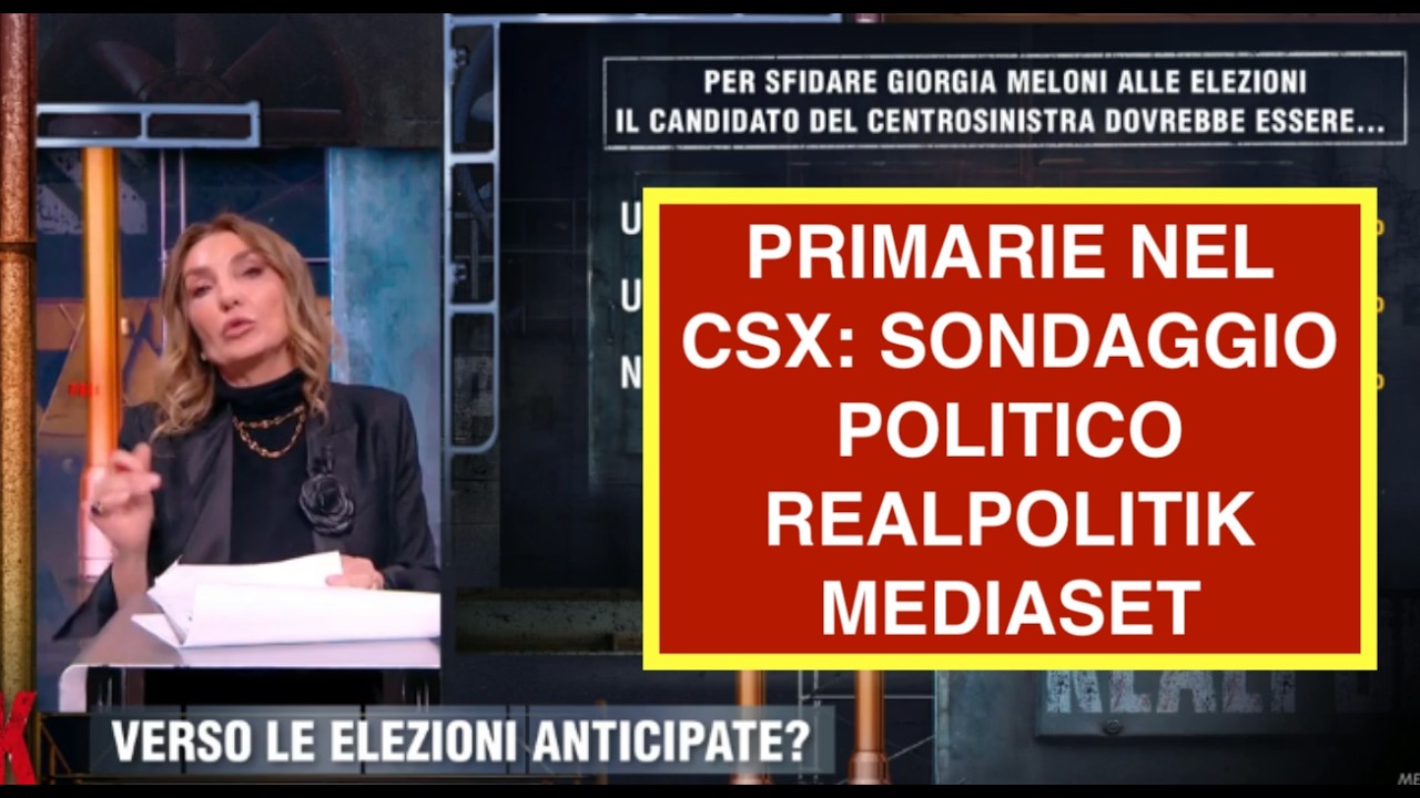 PRIMARIE NEL CSX: SONDAGGIO POLITICO REALPOLITIK MEDIASET