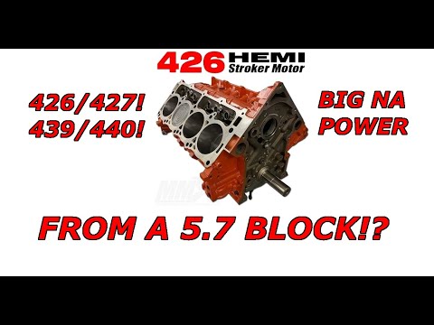 How to turn a 5.7L Hemi block into a big displacement Stroker motor (4.25 Crank)