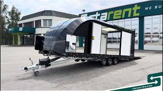 Remorcă transport auto Brian James Race Transporter 7 Seilwinde Solar Kamera nou | Imagine 4 - Autoline