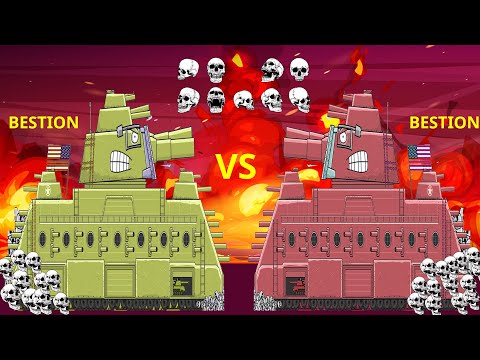 AMRIKAN BESTION AGAINST IRON MONSTERS - WORLD OF TANK - CARTOONS ABOUT TANKS