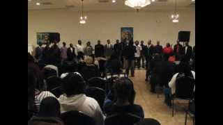 Pi Gamma singing  at Zeta Phi Beta COG at B CU