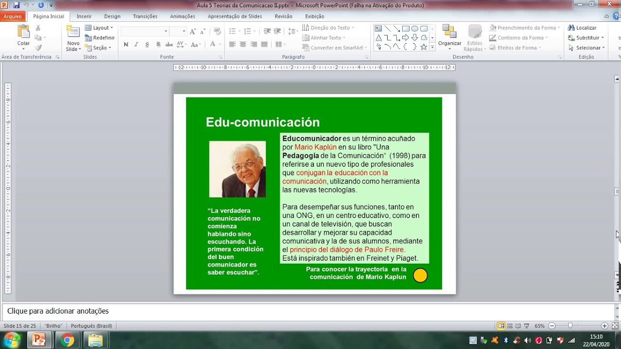 Aula 5 Escola Latinoamerica de Comunicação Keplún e Bordenave