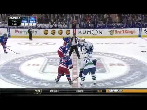 Vancouver Canucks Vs New York Rangers. February 19th 2015. (HD)