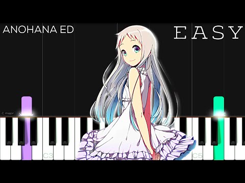 AnoHana ED - Secret Base - Kimi ga Kureta Mono | EASY Piano Tutorial