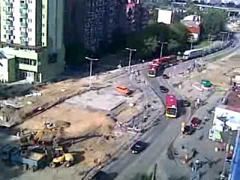 Strzegomska krzyżówka budowa drogi 2010.08.19