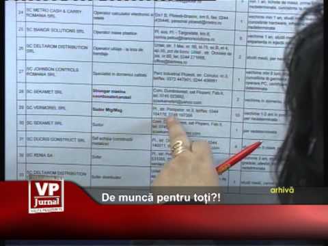 De muncă pentru toți?!