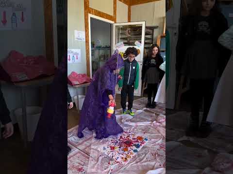 Grade 4 Drip Painting #shorts | Waldorf School of Jordan