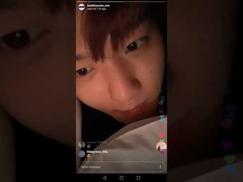 181124 BAEKHYUN interacting with EXOLs during IG Live