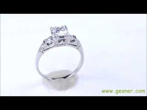 .63ct. Diamond & Platinum Art Deco Engagement Ring- J33727