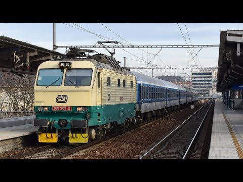 ČD 150.209 na vlacích R 607 a R 608 - Praha-Holešovice - 24.11.2017